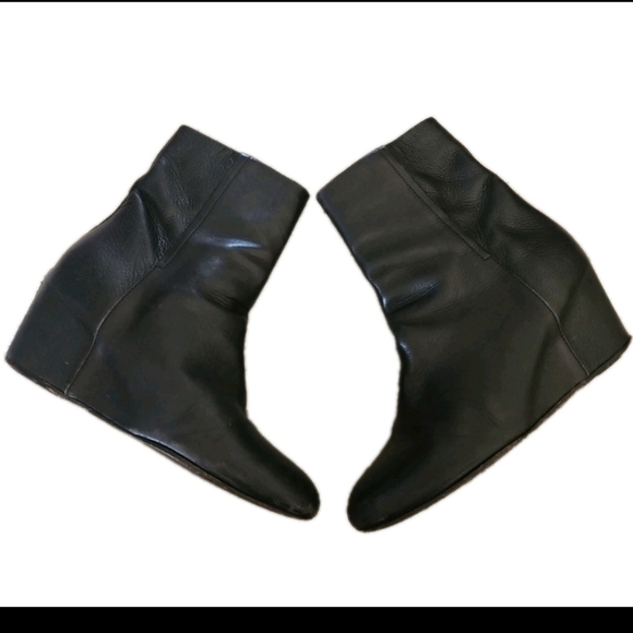 Vince Womens Black Michela Hidden Wedge Soft Leather Luxury Designer Boot 9 - Picture 7 of 16